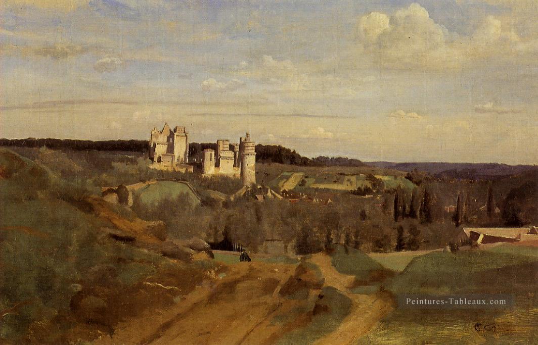 Vue de Pierrefonds plein air romantisme Jean Baptiste Camille Corot Peintures à l'huile